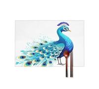 Placemats Placemats Set of 6 Cartoon Blue Peacock Placement Mats for Dining Table Place Mats Suitable for Personal Dining Tables Dinner Parties BBQ Weddings