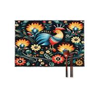 Placemats Placemats Set of 6 Polish Folk Art Pattern Placement Mats for Dining Table Place Mats Suitable for Personal Dining Tables Dinner Parties BBQ Weddings