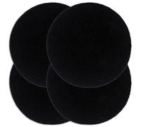 Placemats Round Handmade 100% Cotton Black 38cm Set of 4 Soft Woven Table Decor
