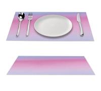 Placemats Set 1 PCS Purple Pastel Colors Table Mats Heat Resistant Placemats for Dining Table Non-Slip Place Mats Kitchen Table Mats for Indoor Outdoor 17.7x11.8 Inch