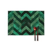 Placemats Set of 4 with Emerald Green Table Place Mats Heat Resistant Table Mats for Dining Table Washable Table Mats for Kitchen Dinning Party Decoration