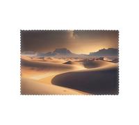 Placemats Set of 6 12x18in YYHHAOFA Desert Stars Prints - Thick, Sturdy, for Dining, Kitchen, Hotel, Home, and Banquet Decorations