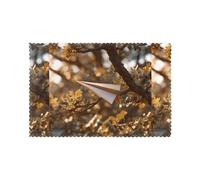 Placemats Set of 6 12x18in YYHHAOFA Paper Plane on a Branch Prints - Thick, Sturdy, for Dining, Kitchen, Hotel, Home, and Banquet Decorations