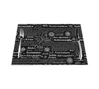 Placemats Set of 6 PCS Washable Wipeable Table Mats Heat Resistant Weave Place Mats Supernatural Placemats Wrinkle Free Place Mats for Dining Table Kitchen Party Holiday Decoration 30 x 45 cm