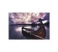 Placemats Set of 6 Vikings Boat Placemats for Dining Table 12x18 Inch Heat Resistant Place Mats Non-slip Table Mats for Home Kitchen Weddings Holiday Party Decor