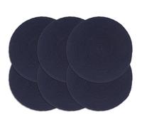 Placemats 6 pcs White 38 cm Round Jute