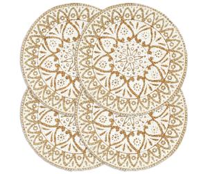 Placemats Soft Handmade Table Placement Table Runner Decor Plain Round vidaXL