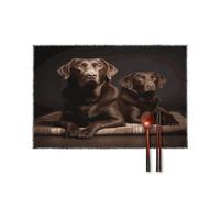 Placemats Table Mats Set of 6 Brown Labrador Retriever Printed Place Mat Heat for Kitchen Table Indoor Outdoor Place Mat Wipe Able Dining Table Mats
