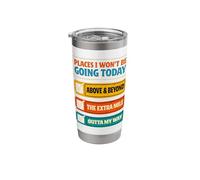 Places I Won’t Be Going Today Funny Sarcastic Checklist Stainless Steel Insulated Tumbler