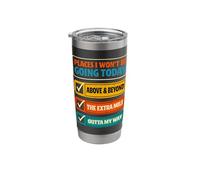 Places I Won’t Be Going Today Funny Sarcastic Checklist Stainless Steel Insulated Tumbler