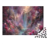 Placid Rainbow Waterfall Puzzles 1000 Piece Challenge Toy Adults And Children Family Fun Puzzle Educational Game Home Decoration Gift 38x26cm/1000pcs