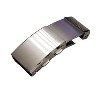 PLACKE 316L Solid Metal Buckle 18mm 20mm 22mm Fit For Seiko Fit For Citizen Clasp Double Lock Button Stainless Steel Adjustable Fit For Diver Buckle(18mm)