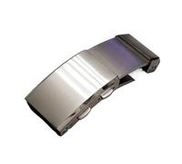 PLACKE 316L Stainless Steel Adjustable Watch Clasp Buckle Fit For Seiko Fit For Citizen Band Clasp Metal Polished Brushed Button(Silver 20mm)