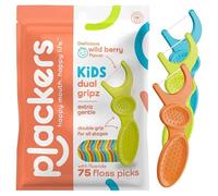 Plackers Kids Flossers - 75 Count - Pack of 3