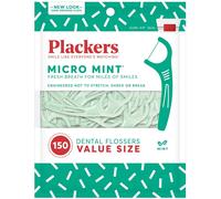 Plackers Micro Mint Dental Floss Picks, 150 Count