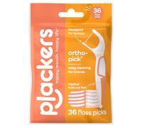 Plackers Orthopick Dental Floss Picks for Braces, 36 Count