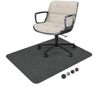 Placoot Desk Chair Mat for Hardwood Floor Corduroy Surface 55"x35" Office Chair Mat for Rolling Chairs,Large Anti-Slip Backing Under Desk Low-Pile Office Rug Floor Mat for Office/Home