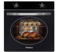 Pladeca Electric Oven 60cm, Built-in 65L Electric Single Oven, Knob Control wtih 4 Functions 2200W, Stainless Steel Oven, Plug and Play 220-240V Extra Large
