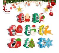 Plätzchenausstecher Set,8 Pieces Backformen Für Desserts, Edelstahl Schneeflocke Tannenbaum Lebkuchenmann Hirsch Weihnachtsmann Kuchenausstecher,Für Weihnachtliche Obstkuchen, Desserts