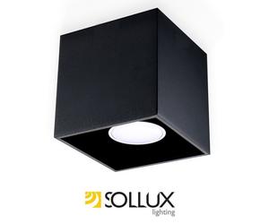 Plafond QUAD Black Aluminium Square GU10 Led Industrial SOLLUX LIGHTING BEDROOM