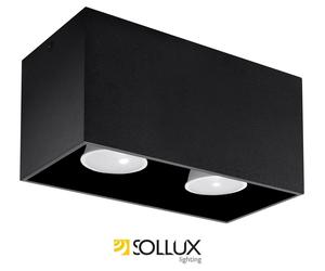 Plafond QUAD MAXI Aluminium Black GU10 LED MODERN Rectangular SOLLUX LIGHTING