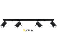 Plafond Round RING 4 LIGHTS INDUSTRIAL STYLE Lamp Black Steel GU10 LED SOLLUX