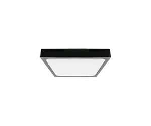 Plafoniera LED 24W 2400lm 4000K IP44 Kwadrat Mleczny Czarna Ramka z mikrofalowym