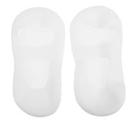PLAFOPE 1 Pair Breathable Silicone Boat Socks for Women White Comfortable Sebs Material Anti-Crack No Show Socks for Beach Use