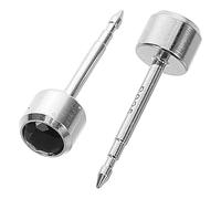 PLAFOPE 1 Pair S925 Sterling Silver Ear Piercing Studs for Sensitive and Newly Pierced Ears, Comfortable and Painless Wear with Delicate Minimalist Design for Daily Use