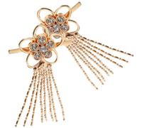 PLAFOPE 1 Pair Shoe Tassel Decoration Rhinestones Tassel Ornament Rhinestone Design Alloy and Crystal Material Decorating Shoes Female Friends DIY Holiday 2.48x1.14x0.20in