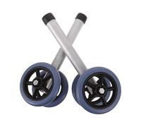 PLAFOPE 1 Pair Walker Wheels Replacement for Seniors Mobility Walker Parts, Aluminum Alloy Double Row Silent Casters, Lightweight Sturdy Front Wheel Accessories for Elderly Walking Aid