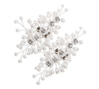 PLAFOPE 1 Pair White Flower Bridal Shoe Clips Attachable and Reusable Alloy Wedding Accessories for Bride, for Wedding and Graduation Hat Or Scarf Decoration