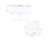 PLAFOPE 1 Set Acrylic Simulation Ice Cubes Fake Ice Crushed Rocks Easy Clean Props for Photography Food Display Vase Fish Tank Decoration