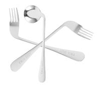 PLAFOPE 1 Set Curved Spoon and Fork for Disabled Dining Aid Ergonomic Food Feeding Utensils Angled Design for Easy Use for Elderly and Bedridden Patients Adaptive Tableware