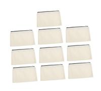PLAFOPE 10 Pcs Canvas Cosmetic Bags DIY Heat Transfer Sublimation Blank Makeup Pouches Portable Travel Wash Bags Wear-Resistant Organizer
