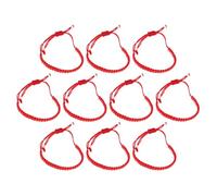 PLAFOPE 10 Pcs Decorative Red Ropes Adjustable String Bracelet Workmanship Rope Material Brings Luck Avoids Bad Luck for Friends Family Wearing with Different Outfits