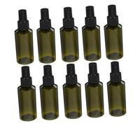 PLAFOPE 10 pcs Refillable Spray Bottles Portable Liquid Atomizer Bottles and Black Striped Nozzles Leak-resistant Travel Containers for Lotion Perfume and Cosmetics