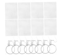 PLAFOPE 10 Sheets of Shrink Plastic Art Paper - 10 Keychain Accessories - and 10 Earing Hooks - for Shrink Plastic Sheets Artwork - Size 145x20cm
