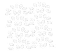 PLAFOPE 100 Pairs Clear Push-in Glasses Nose Pads Soft Plastic Anti-Slip Eyewear Nose Cushions Replacement for Sensitive Skin Comfortable Fit Eyeglass Bridge Support
