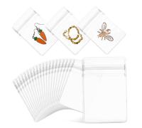 PLAFOPE 100 Pcs Small Zip Jewelry Bags Clear Plastic Mini Storage Pouches for Rings Earrings Necklaces Transparent Resealable Packing Bags for Craft Supplies Travel Essentials