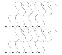 PLAFOPE 1000Pcs Black Polyester Hang Tag Strings Strong Loop Fastener Heavy Duty Snap Hook Tag Fasteners for Clothing Bags and Luggage Label Attachment