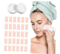 PLAFOPE 100pcs Compressed Face Towels Quick Dry Travel Towels for Camping Lint Wipes Toiletries Cotton Softness Disposable Facial Cleansing Paper