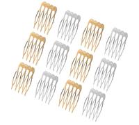 PLAFOPE 100pcs DIY Blank Metal Hair Combs Teeth Slide Combs Crafting Wedding Veil Hair Accessories for Flower Girls