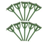 PLAFOPE 100Pcs Green Plastic Triangle T-Shape Brooch Pins for DIY Corsage, Boutonniere Clips for Weddings and Floral Crafts, Safety Pins for Handmade Flower Arrangements