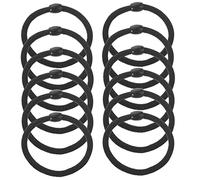 PLAFOPE 100pcs Hair Ties Elastic Hair Bands for Girls Black No Crease Ponytail Holders