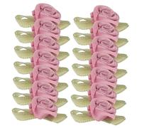 PLAFOPE 100pcs Handmade Ribbon Roses Floral Appliques for Sewing and Crafting Fabric Flowers for Wedding Decorations Gift Wrapping DIY Projects Fade-Resistant and Easy to Use
