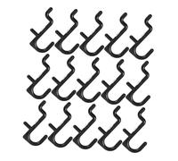 PLAFOPE 100pcs Heavy Duty Black Plastic Pegboard Hooks for Wall Mount Storage Organizer Tool Hangers Compatible with Pegboards for Garage Kitchen Workshop Basket and Utility Display