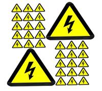 PLAFOPE 100pcs High Voltage Warning Signs Electric Shock Safety Stickers for Electrical Safety Triangle Adhesive Labels Danger Signs for Factories and Labs