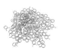 PLAFOPE 100pcs Hose Spring Clamp Hose Clip Stainless Steel Easy to Install Easy to Use for Garden Irrigation Professional Use Sturdy Wire Clamps Tube