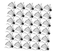 PLAFOPE 100pcs Mesh Tug Bag Goodie Bags Drawstring Sheer Organza Multi-function Packaging Wedding Drawstring Candy Packing Clear Organza Small Black